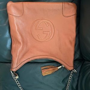 Women’s vintage double G Gucci hobo handbag